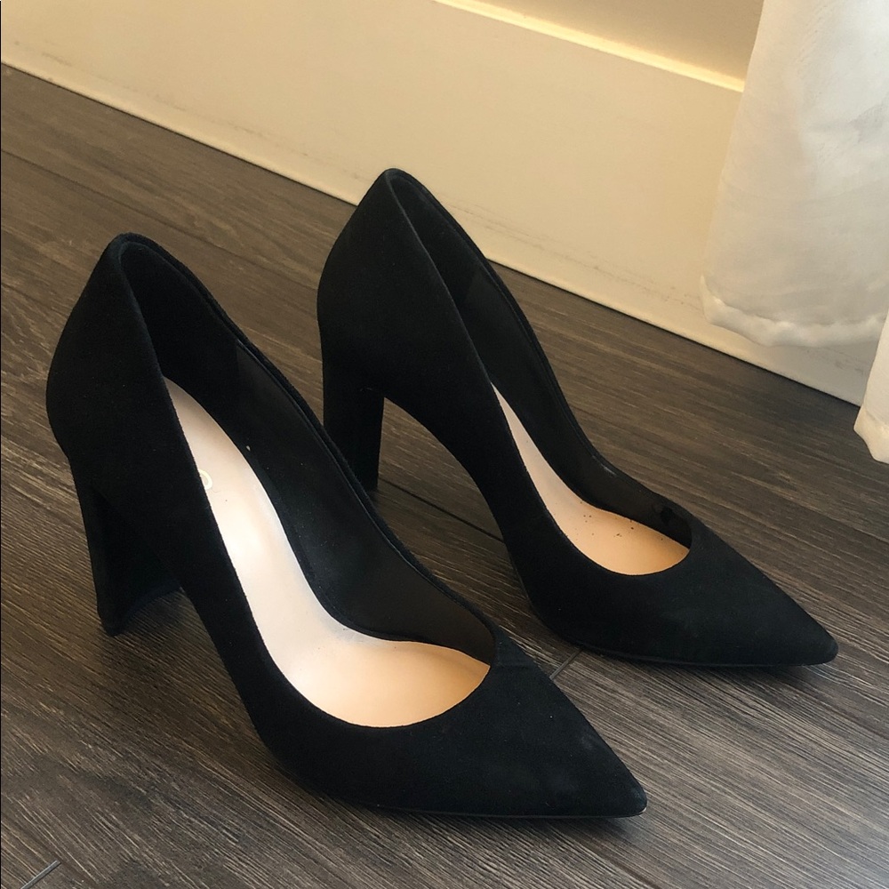 Aldo Black Suede Heels